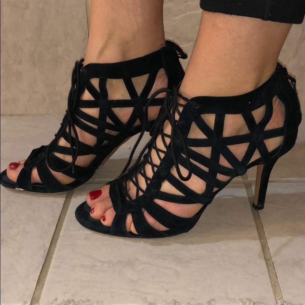 Black Cut Out High Heel